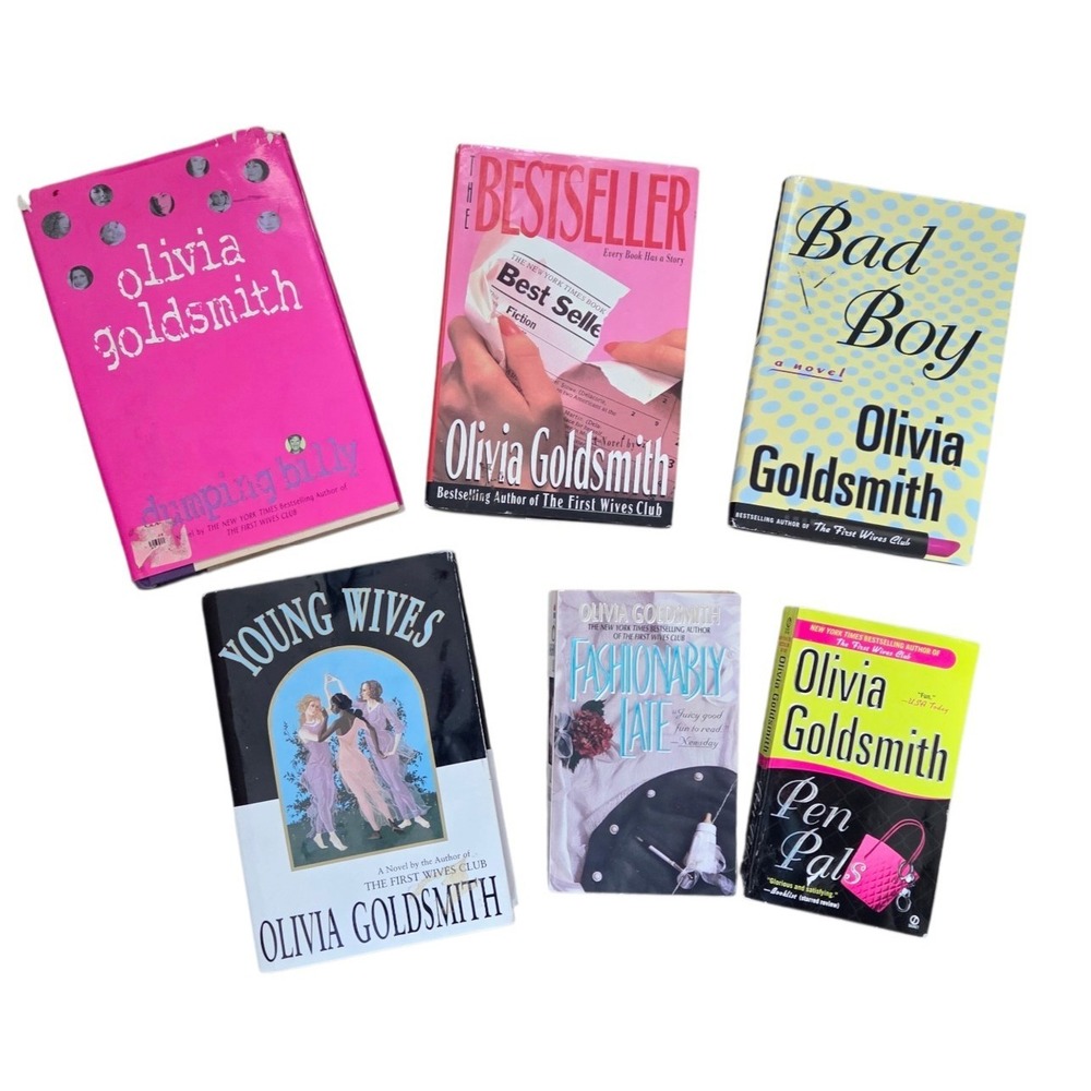 OLIVIA GOLDSMITH - Lot of 6 Hardcover Paperback Books Novels Book Novel